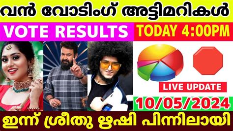 bigg boss live voting malayalam|LIVE: Voting Result Today 10 PM .